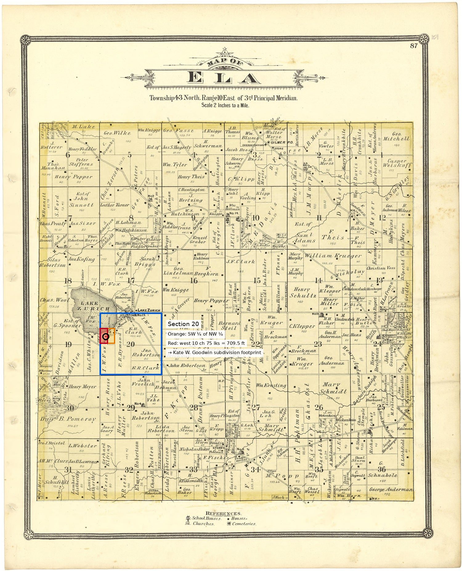 Ela Township, Illustrated Atlas of Lake County