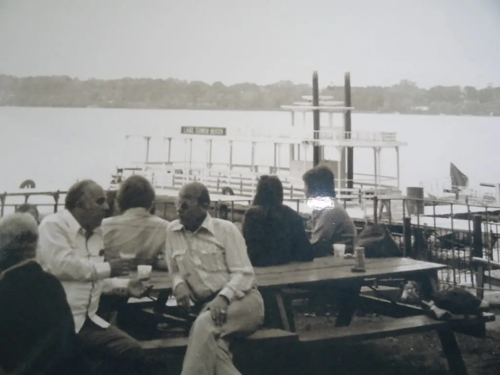 The Lake Zurich Queen paddle-wheel showboat moored at Nestlerest Park